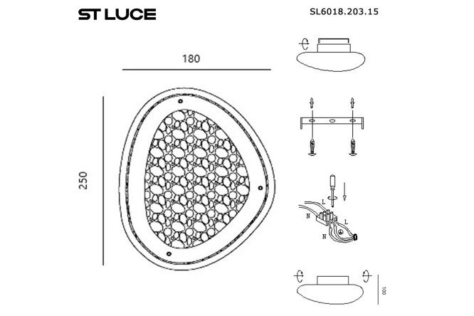 Светильник настенный ST LUCE Mystery 5 кв.м, LED