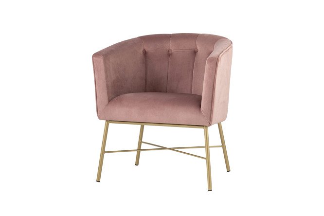 Изображение товара Кресло Шале стильное мягкое розовое размер 67х74,5х62 см