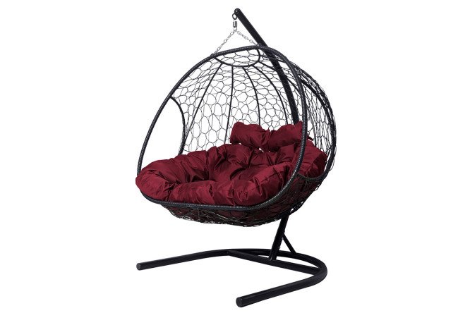 Изображение товара Кресло подвесное Добрыня цвет основания и каркаса чёрный, отделки чёрный