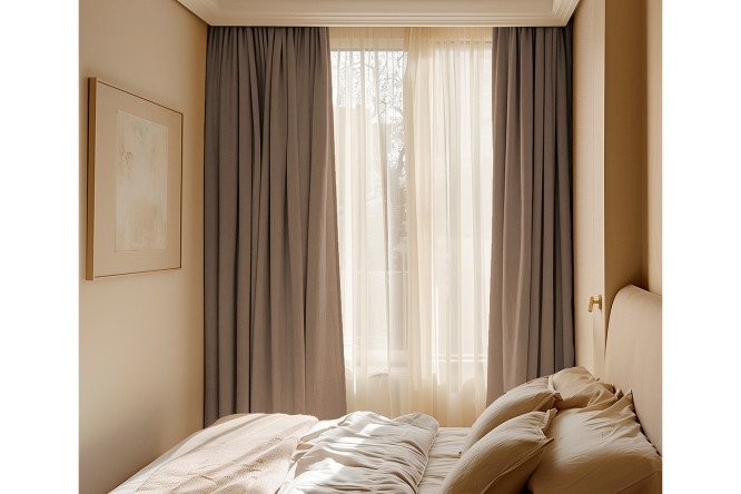 Изображение товара Комплект штор Канвас 200х270 см, 2 шт., цвет кофе