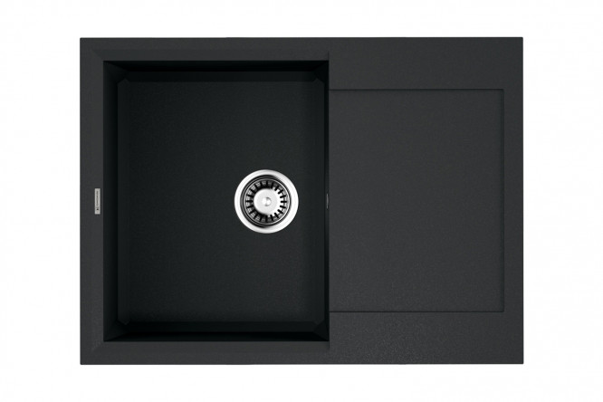 Изображение товара Мойка врезная с крылом OMOIKIRI Sakaime 68-BL 4993108, чёрный 68х50х19 см