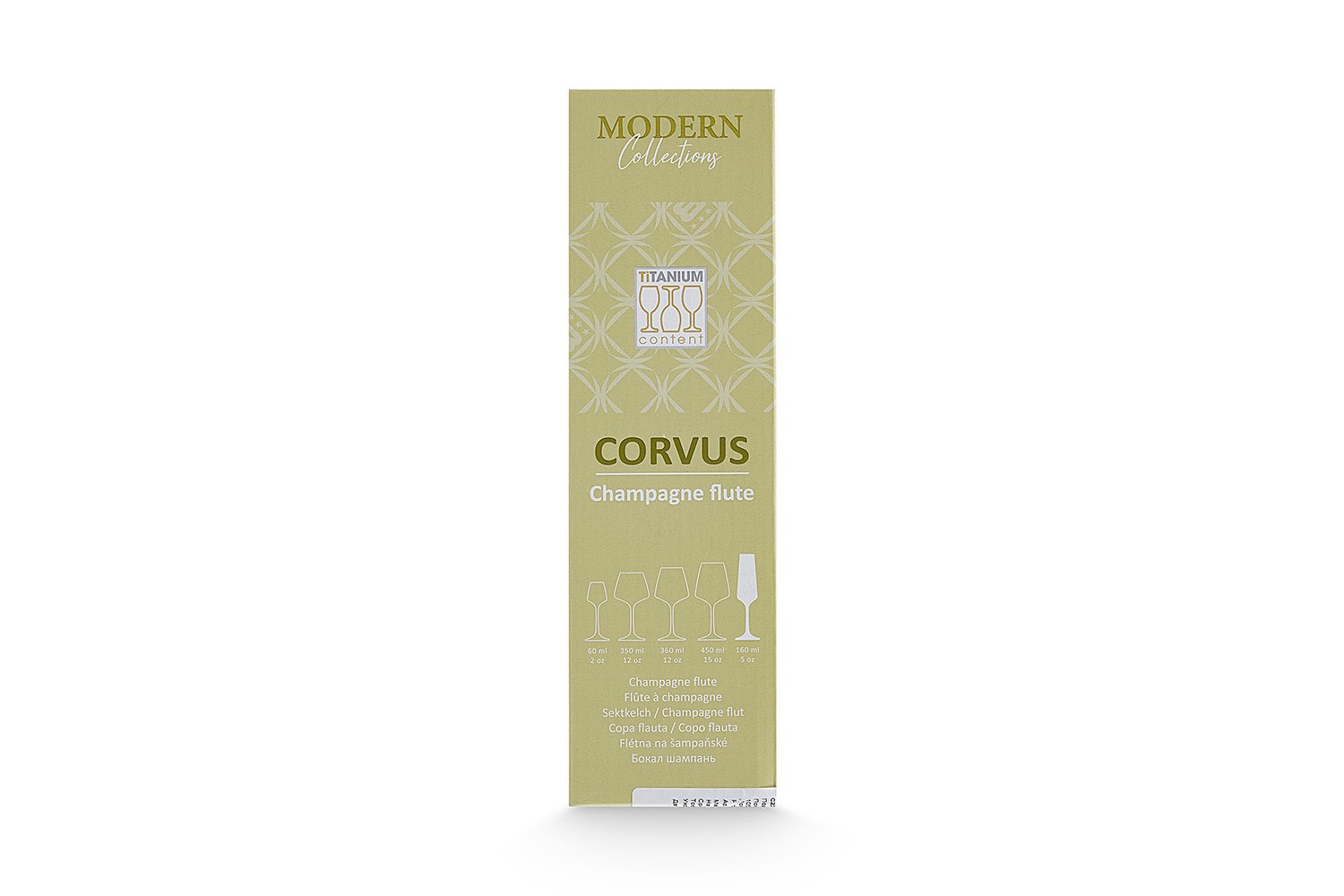 Набор бокалов для шампанского CRYSTAL BOHEMIA Corvus 160 мл, 2 шт., Стекло