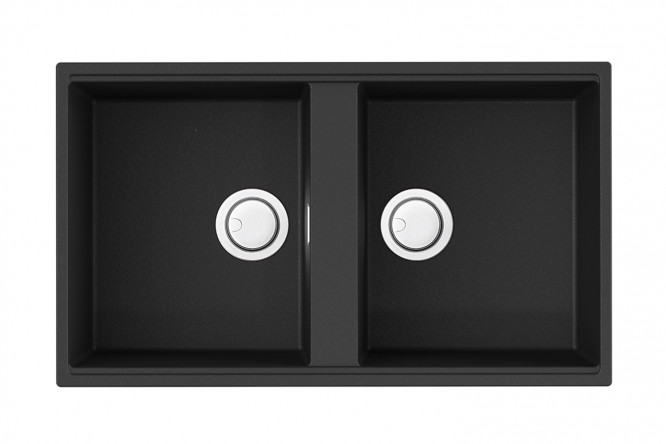 Изображение товара Мойка врезная OMOIKIRI Kitagawa 83-2-U-GB 4993811, графит 83.6х48.8х20 см