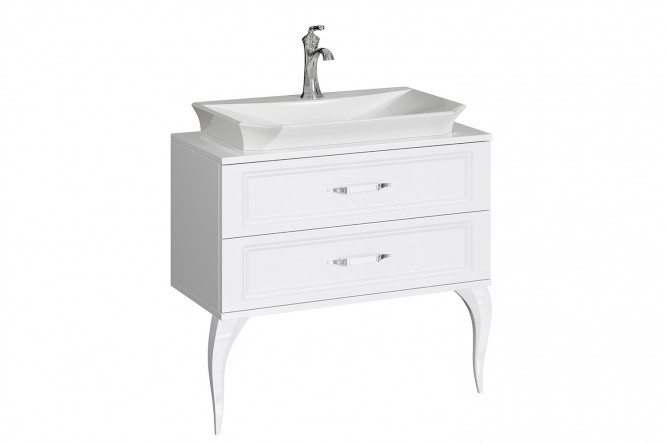 Изображение товара Тумба напольная AQWELLA ЛаДонна 85 см белая для ванной комнаты