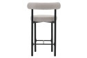 Стул полубарный Stool Group Флорео 54х90х55 см, цвет обивки светло-серый, ножек чёрный
