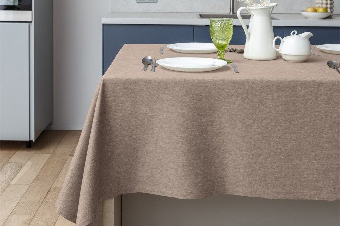 Изображение товара Скатерть Рогожка 165х200 см из 100% полиэстера для кухни и столовой