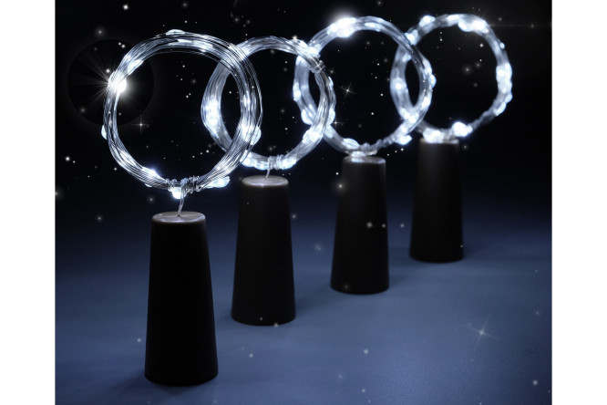 Изображение товара Комплект электрогирлянд ФАZА Пробки DC-G04-20WS4 2 м