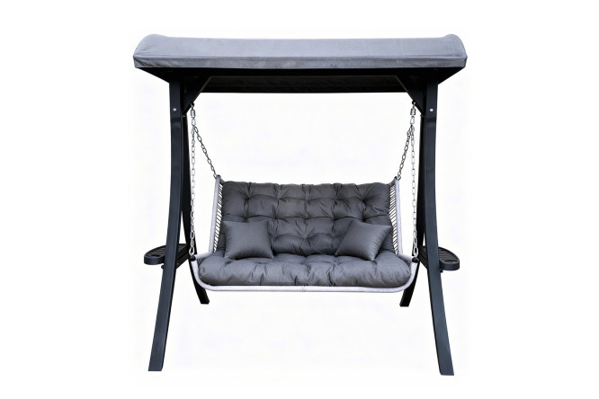 Изображение товара Диван-качели Рафаель серый каркас, тент серый - комфортный отдых