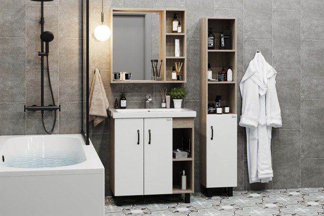 Изображение товара Ванный гарнитур  Тимбер 80, серый