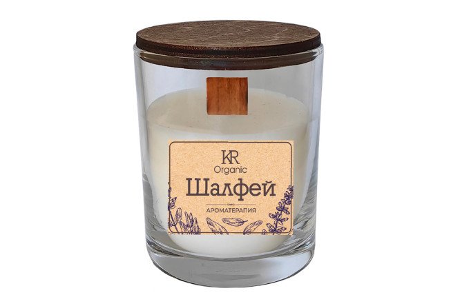 Изображение товара Свеча в стакане Organic 8 см натуральный воск для уюта и декора