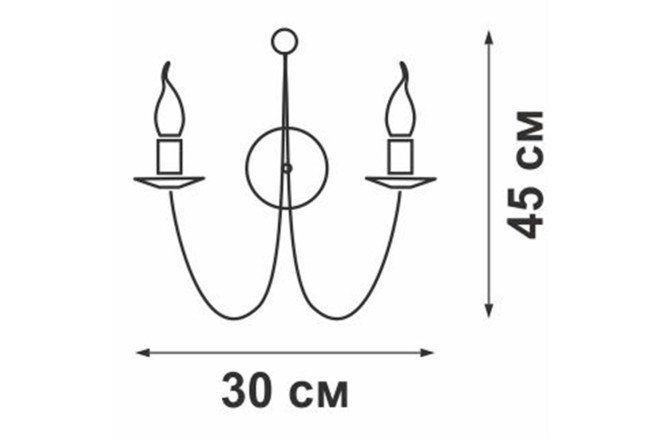 Светильник настенный VITALUCE V1151/2A 6 кв.м, E14