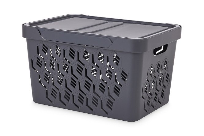 Изображение товара Универсальный ящик с крышкой Deluxe 38x22x27.6 см 18 л для хранения