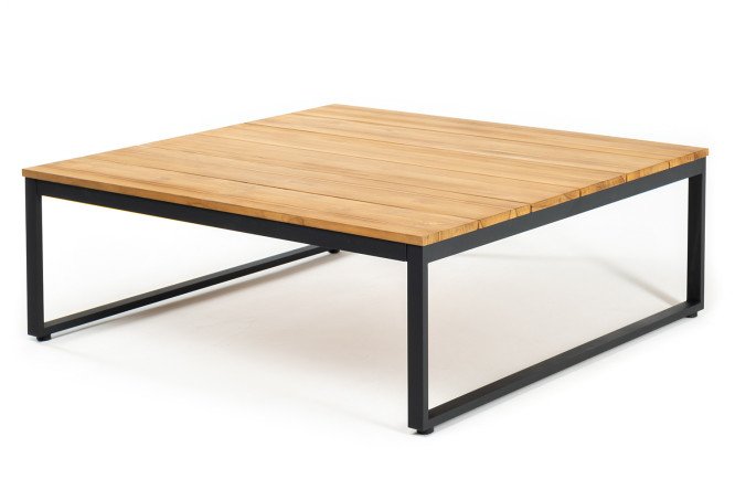 Изображение товара Кофейный стол Horizon 120 см из тика и алюминия стильный и прочный