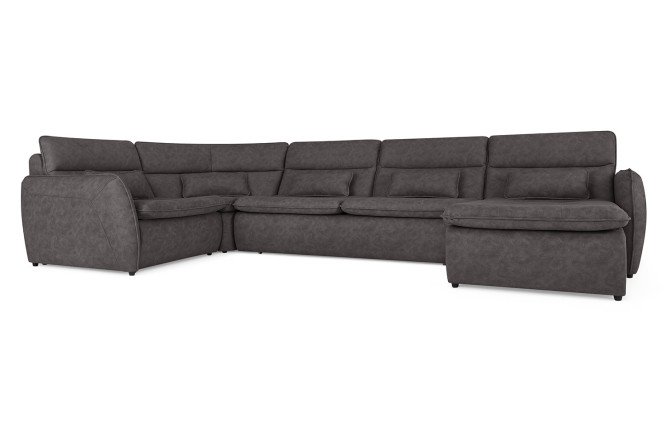 Изображение товара П-образный диван-кровать Ривьера с механизмом дельфин, размеры 395х94х215 см