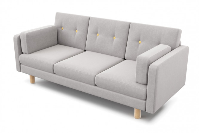 Изображение товара Диван Ингвар серый 198,5х83х80 см современный дизайн комфортное сидение