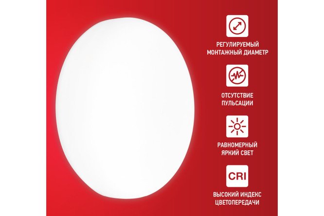 Светодиодная панель IN HOME RLP-FL 12x3.3x12 см, LED