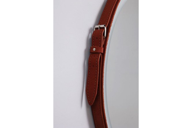 Зеркало на ремне ALCORA Accent Brown Led 65х65 см