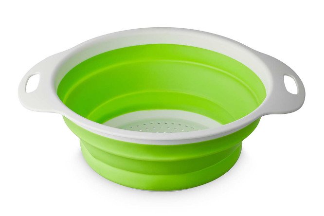 Изображение товара Складной дуршлаг HOFF Faery 30х8х24 см белый зелёный