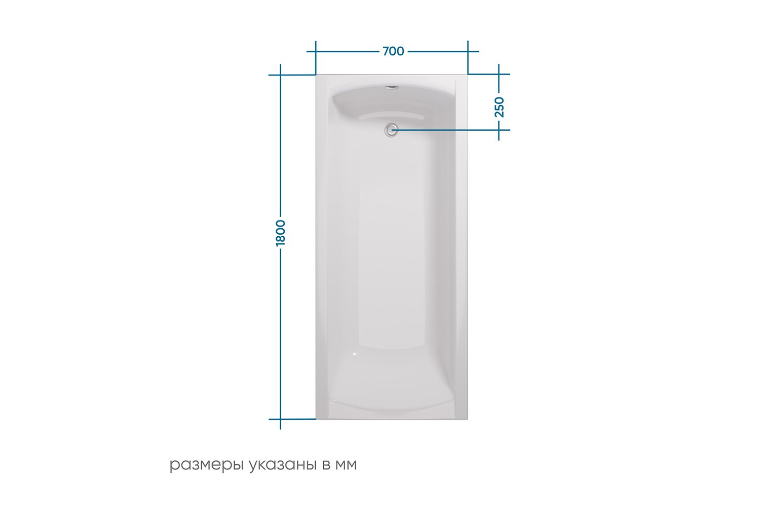 Ванна Marka One Модерн (Modern) белый 180x70 см