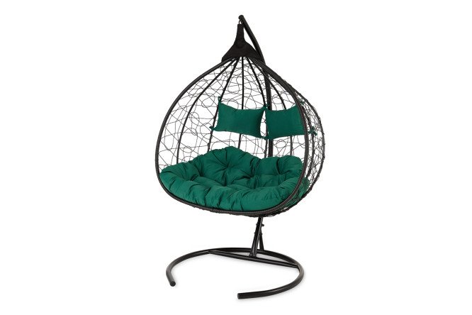 Изображение товара Кресло-кокон подвесное Fisht 135x190x100 см чёрное для улицы и интерьера