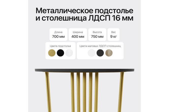 Консоль GENGLASS Violur 70 см