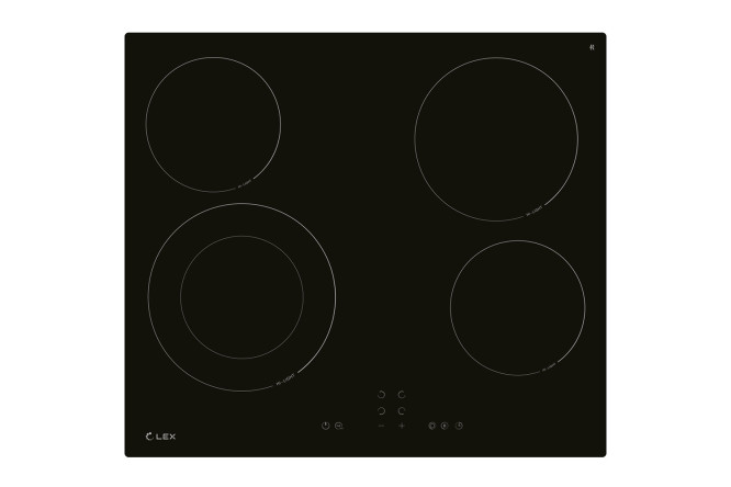 Изображение товара Электрическая панель LEX EVH 641A bl: 59 см, 4 зоны нагрева