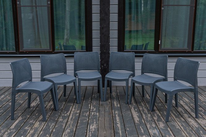 Изображение товара Комплект стульев July цвет каркаса графит, отделки графит