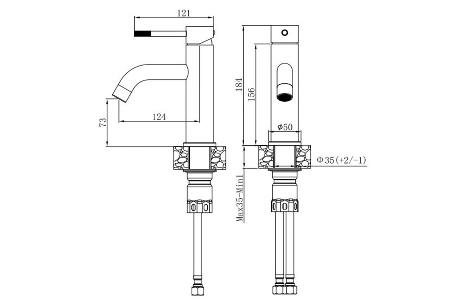Смеситель для раковины VODA Vessel VSL26MG