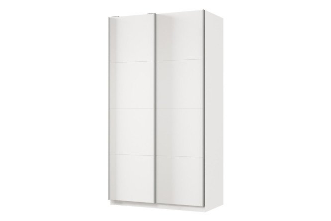 Изображение товара Шкаф-купе 2-дверный Практик 120x240x60 см, белый, профиль серебро