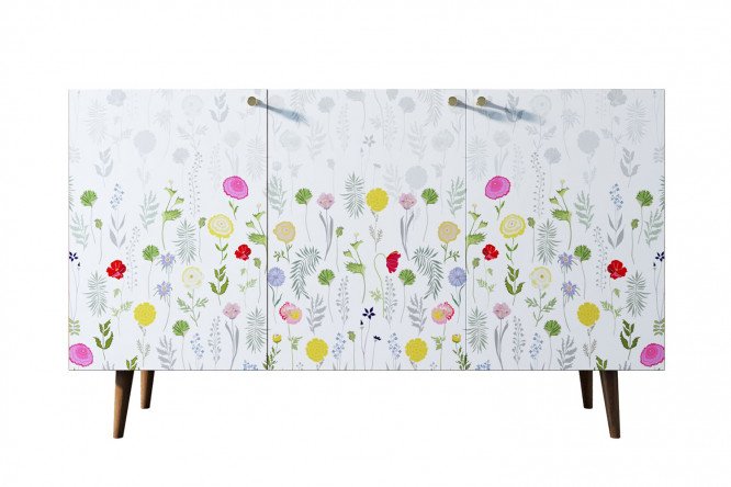 Изображение товара Комод Berber 150х90х45 см с принт фасадом и коричневым каркасом