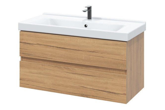 Изображение товара Подвесная тумба Sanstar Lavanti 101 см дуб вотан с раковиной