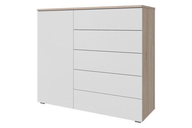 Изображение товара Комод Оскар Мун 125,4х109,2х44 см, дуб сонома, тальк