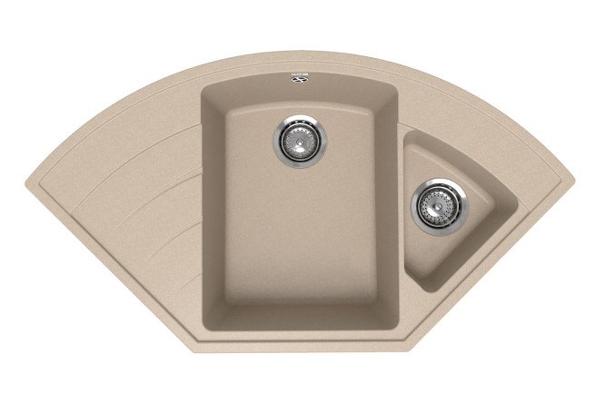 Изображение товара Врезная кухонная мойка Marta с крылом 100х55х22 см кварцевый композит