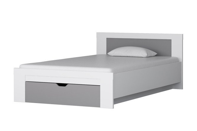 Изображение товара Кровать Дельта Next 120х200 см белая и графит без матраса