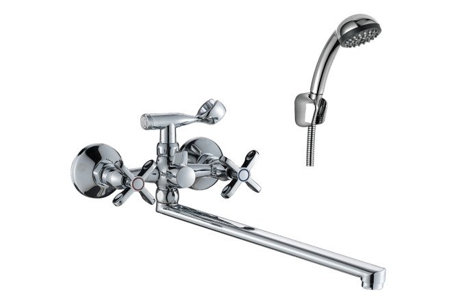 Изображение товара Смеситель для ванны ROSSINKA SILVERMIX RS42-80 с вентильным управлением