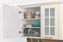 Кухонный гарнитур Белла 2,4 м 246х216х60 см, цвет каркаса белый, фасада ваниль