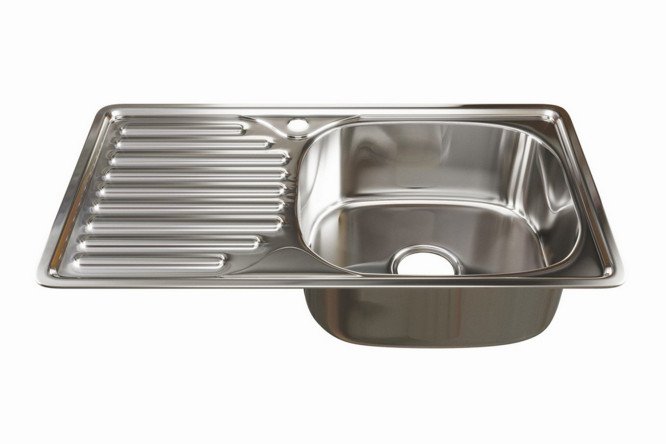 Изображение товара Мойка врезная с крылом MIXLINE 530530 правый выпуск 76x42x16 см нержавеющая сталь