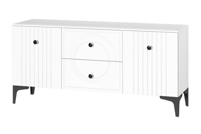 Изображение товара Тумба под ТВ Валенсия белая 133,2х63,7х38,3 см современный стиль