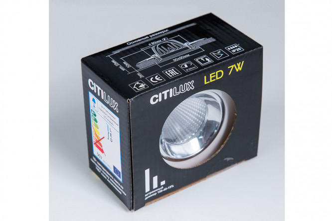 Светильник встраиваемый CITILUX Альфа 3 кв.м, 9x6x9 см, LED