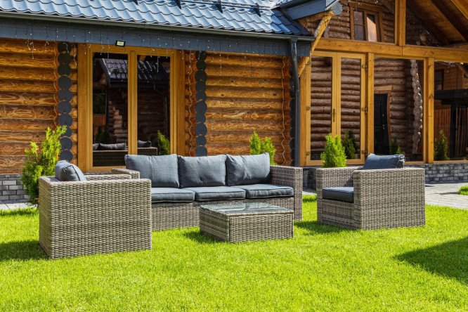 Изображение товара Комплект мебели для отдыха Karl цвет каркаса серый, отделки серый