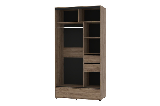 Фото 11 Шкаф-купе 2-дверный Mod 123,2х239х62 см, дуб табачный Craft