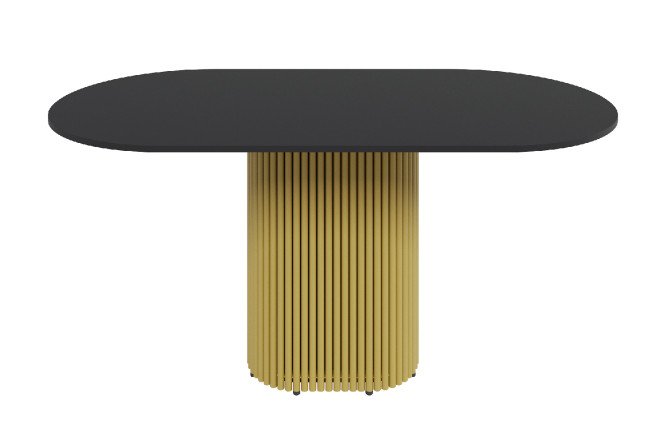 Изображение товара Стол GENGLASS Trubis oval с трубчатым подстольем 160х75х80 см