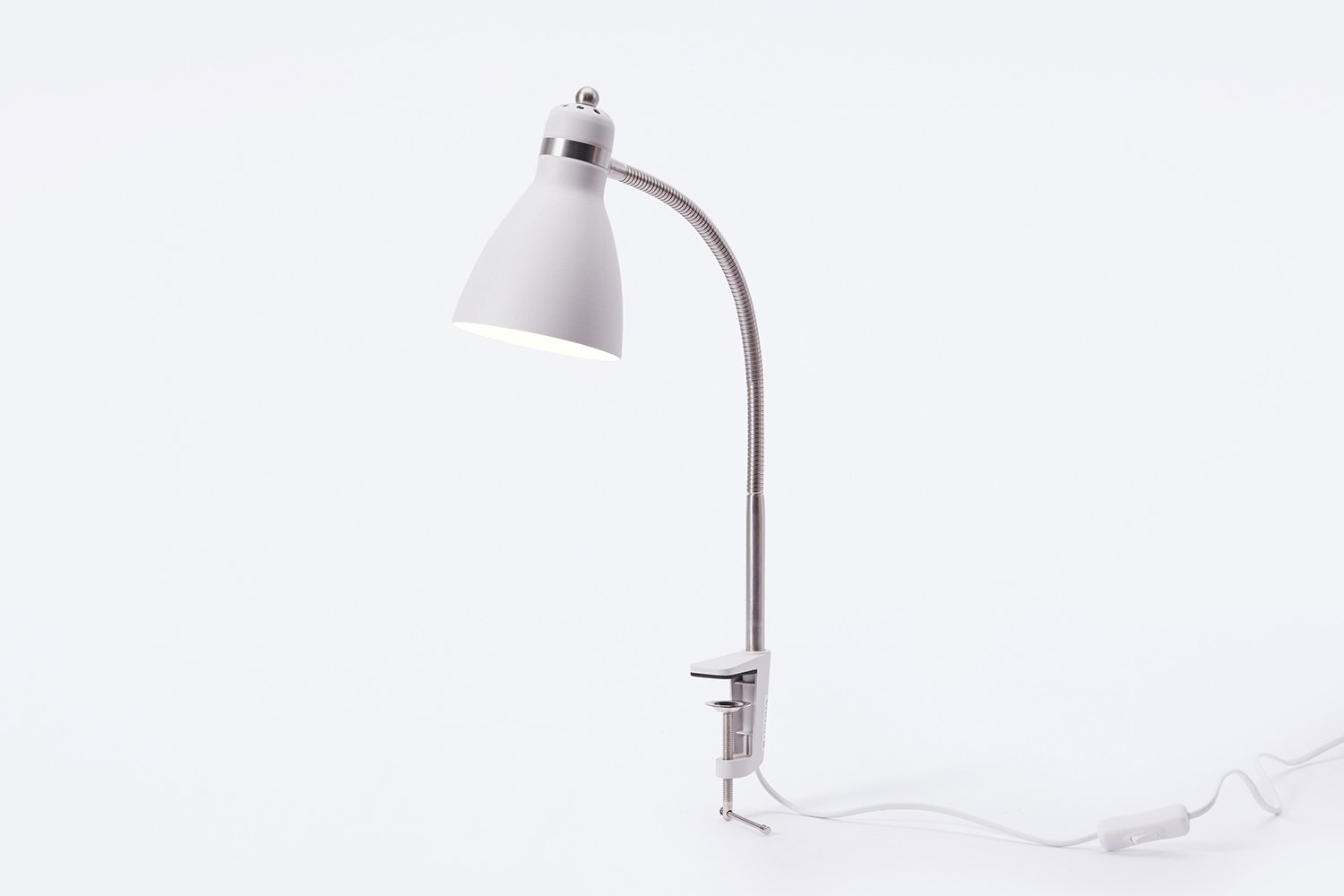 фото Лампа настольная с выключателем на струбцине нт-822 hoff