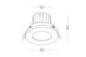 Светильник встраиваемый ST LUCE ST704 3 м², 8x6x8 см, LED