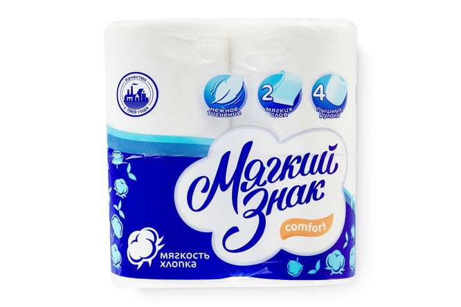 Изображение товара Туалетная бумага Comfort 2-слойная 4 шт.