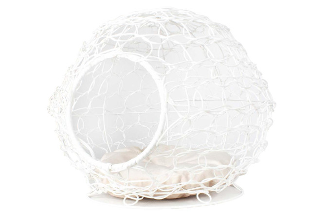 Изображение товара Домик для животных Кокон большой из сталь и искусственный ротанг