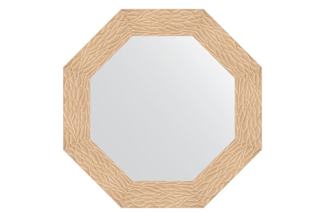 Изображение товара Настенное зеркало в багетной раме EVOFORM Octagon BY 3797 66,6х66,6 см золотые дюны