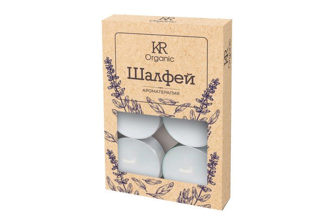 Изображение товара Чайные свечи Organic 6 шт. натуральные безопасные свечи для уюта и подарка