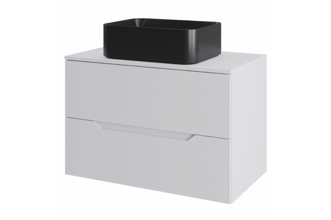 Изображение товара Тумба подвесная ORANGE Line 80 Li-80TuwMDF+B02-460MB 81 см, цвет каркаса белый, фасада белый