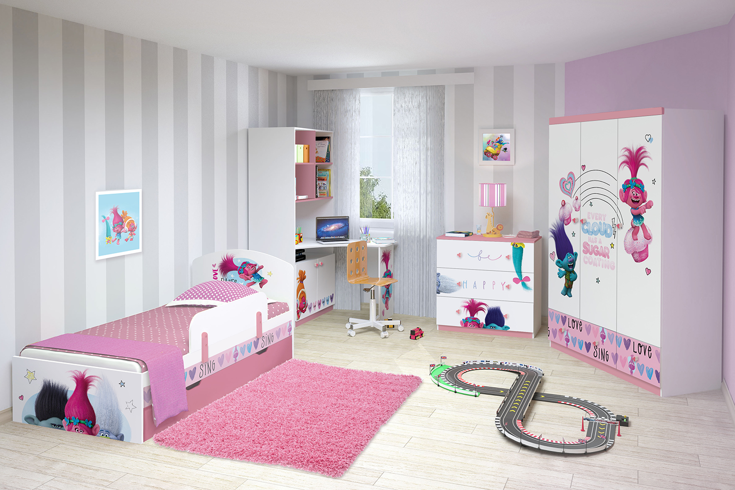 кровать детская раздвижная polini kids fun 3200 белый